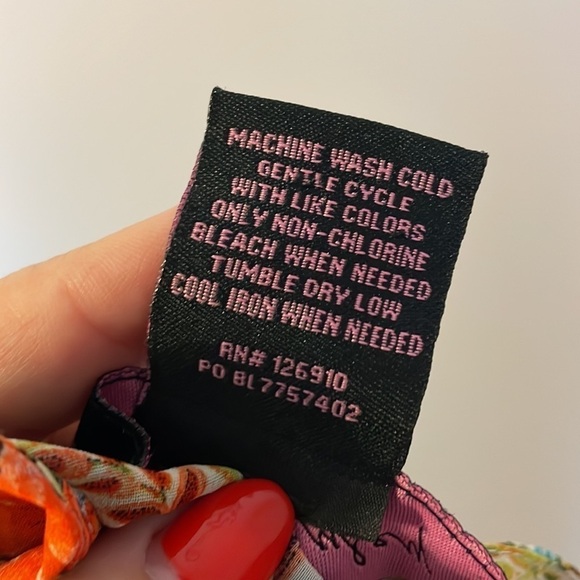 Isabel Hayley Patchwork Floral Paisley Tunic Semi to Sheer Blouse size 1X - Picture 6 of 15